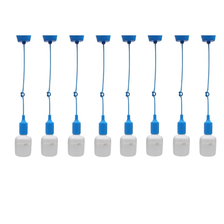 Bộ 8 dây đèn thả trang trí bóng led búp trụ 18w