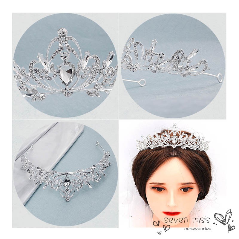 Restore Ancient Ways Palace Wind Elegant Crown is White Gauze Alloy Set Diamond Europe and America H