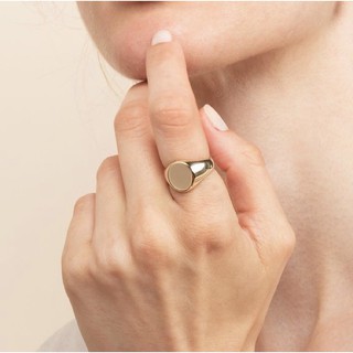 Nhẫn bản to - 18k gold plated/ s925 silver plated