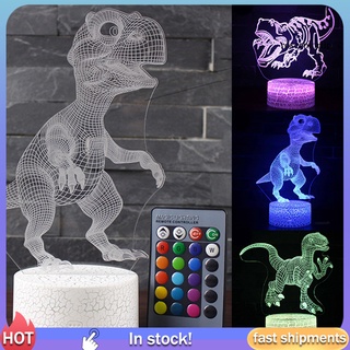 Đèn Ngủ Để Bàn 7 Màu Sắc Hình Khủng Long 3d Độc Đáo