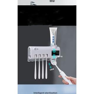 Máy Tiệt Trùng bàn chải đánh răng bằng tia UV kèm chế độ nhả kem đánh răng tự động
