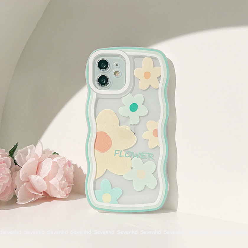 Ốp Điện Thoại Mềm Họa Tiết Hoa Màu Vàng Cho iPhone 13 12 11 Pro Max Xs Max Xr X 7 8 6 6s Plus