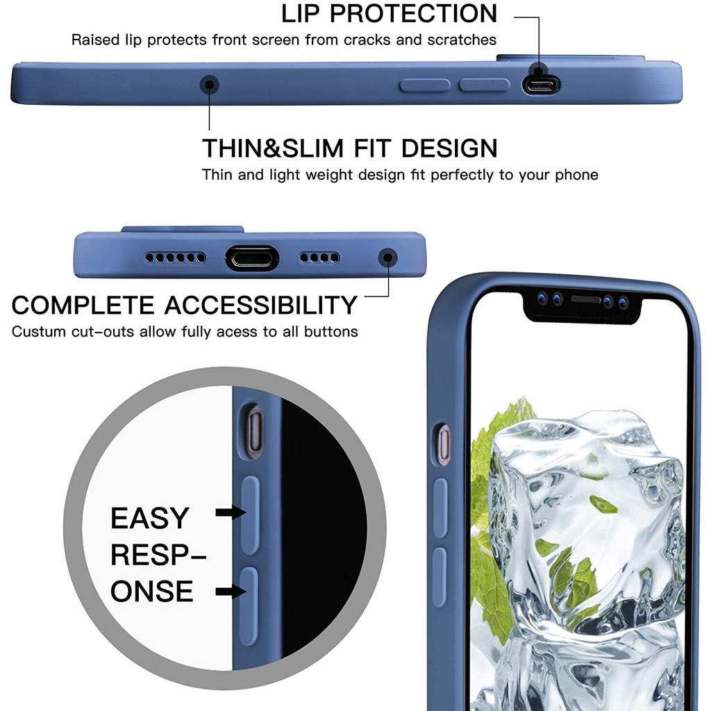 Ốp Điện Thoại Silicon Mềm Chống Sốc Cho iPhone 11 12 Pro Max 7 8 Plus X Xs Max XR SE 2022 2020 SE3