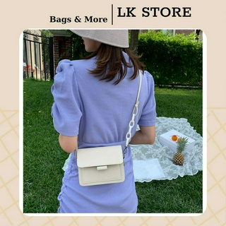 Túi xách nữ đeo chéo dáng bì thư một ngăn dây đeo điều chỉnh dài ngắn kiểu dáng đơn giản LK218