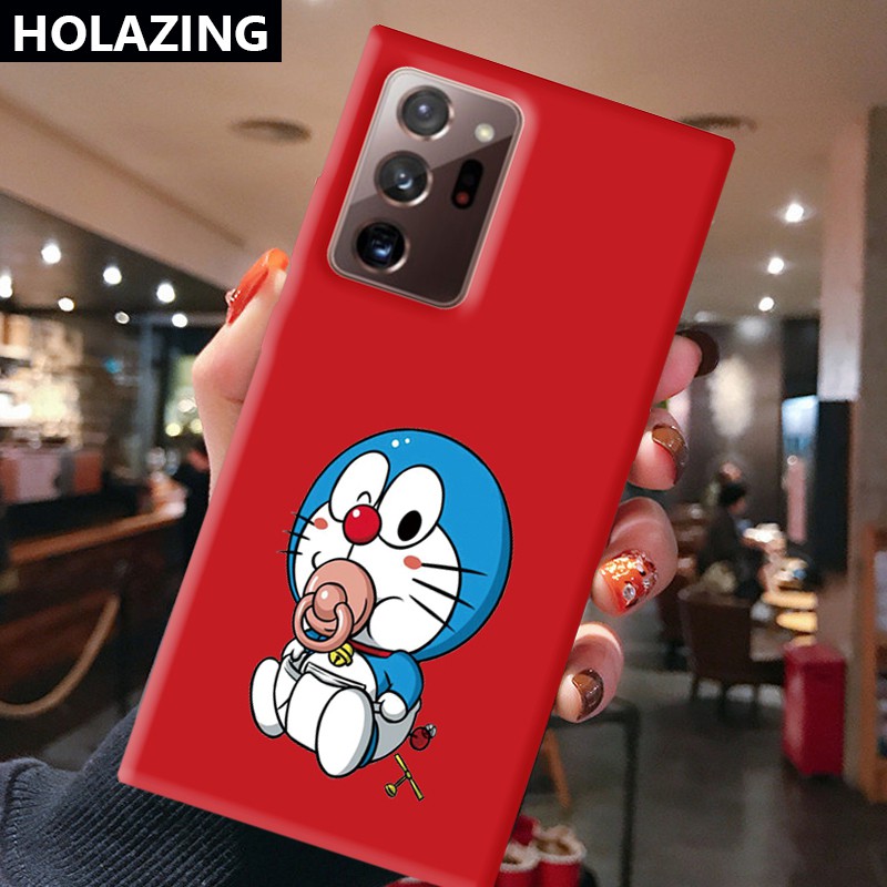 Samsung Galaxy S21 Ultra S8 Plus S10E S10 5G Note 20 10 Plus 9 8 Candy Color Phone Cases Doraemon Soft Silicone Cover