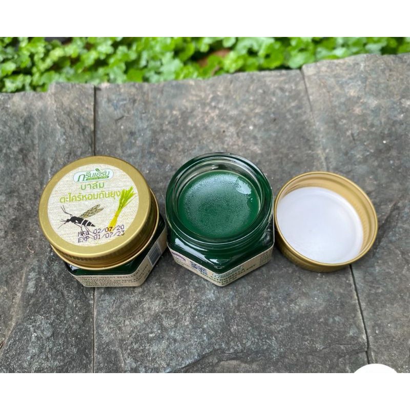 Cao Thoa Muỗi Đốt Green Herb Balm Chống Muỗi &amp; Côn Trùng Đốt (Sả &amp; Thảo Dược) - Thái Lan