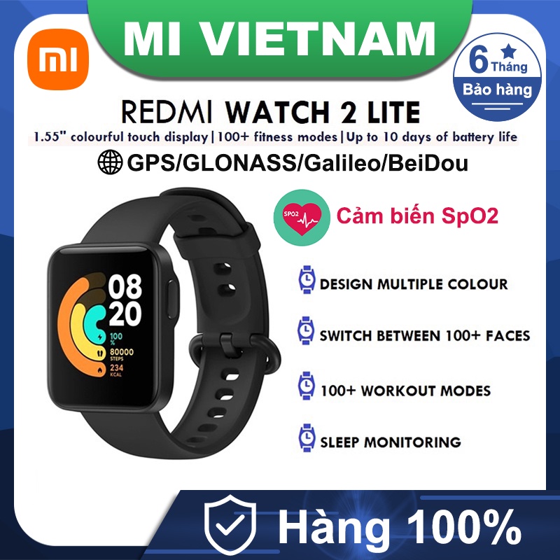 Đồng Hồ Thông Minh Xiaomi Redmi Watch 2 Lite Smart Watch Cảm biến SpO2 thumbnail