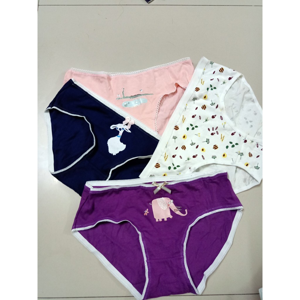 Quần lót nữ cotton thấm hút mồ hôi phối ren QL01 | BigBuy360 - bigbuy360.vn