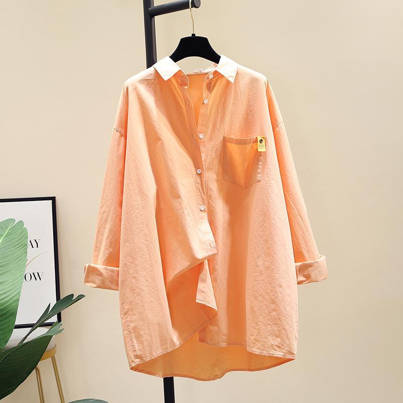 Áo Sơ Mi Cotton Dáng Rộng Phong Cách Hàn Quốc 2021 Cho Nữ | BigBuy360 - bigbuy360.vn