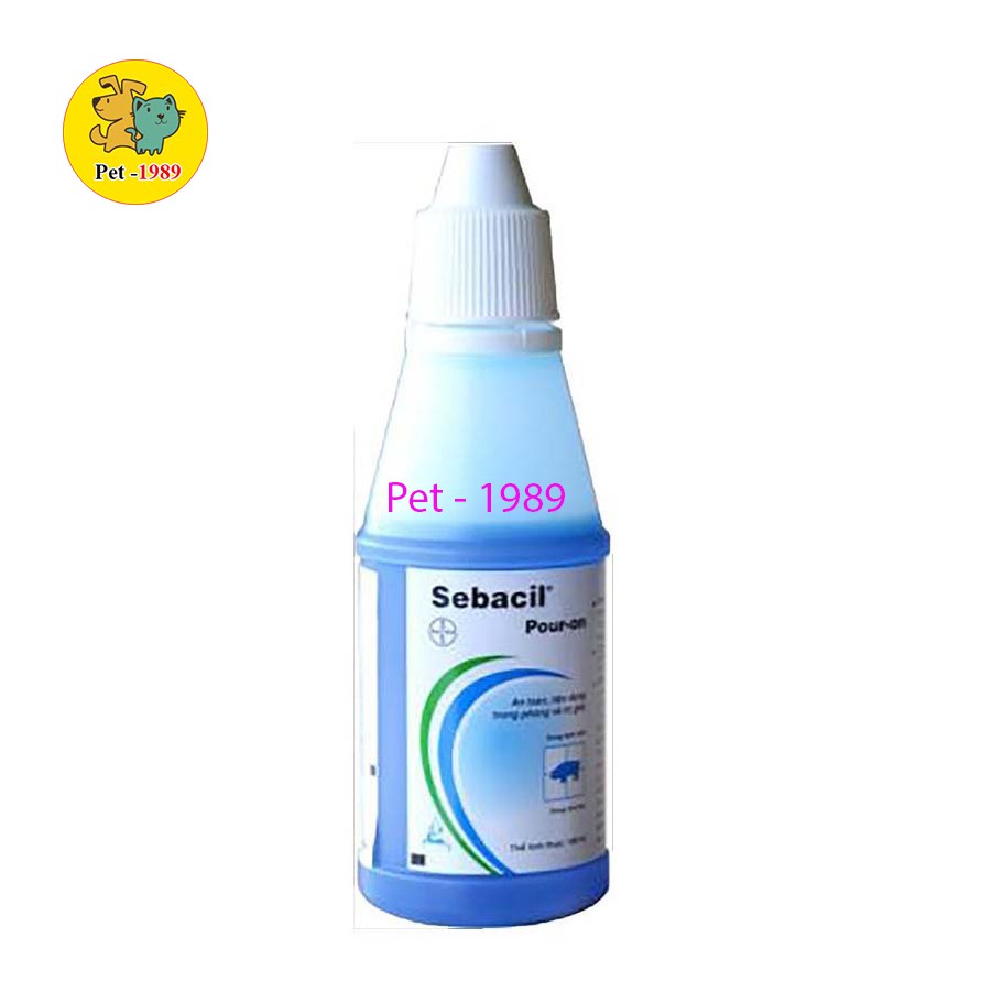 SEBACIL BAYER BÔI SỐNG LƯNG Chống VE GHẺ NẶNG HEO &amp; CHÓ &amp; Mèo Pet1989