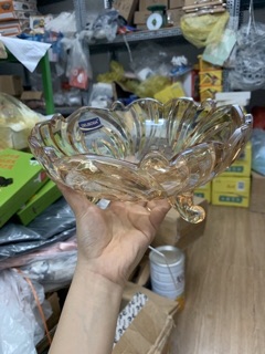 Thố Ba Chân Thuỷ Tinh Đựng Hoa Quả