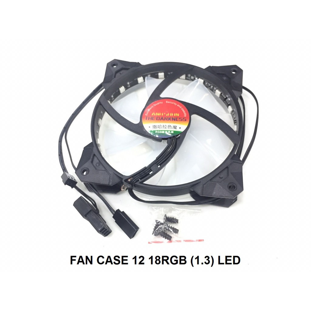 [Mã ELFLASH5 giảm 20K đơn 50K] fan case quạt tản nhiệt thùng máy case CPU 12' 18RGB 1.3 có đèn led