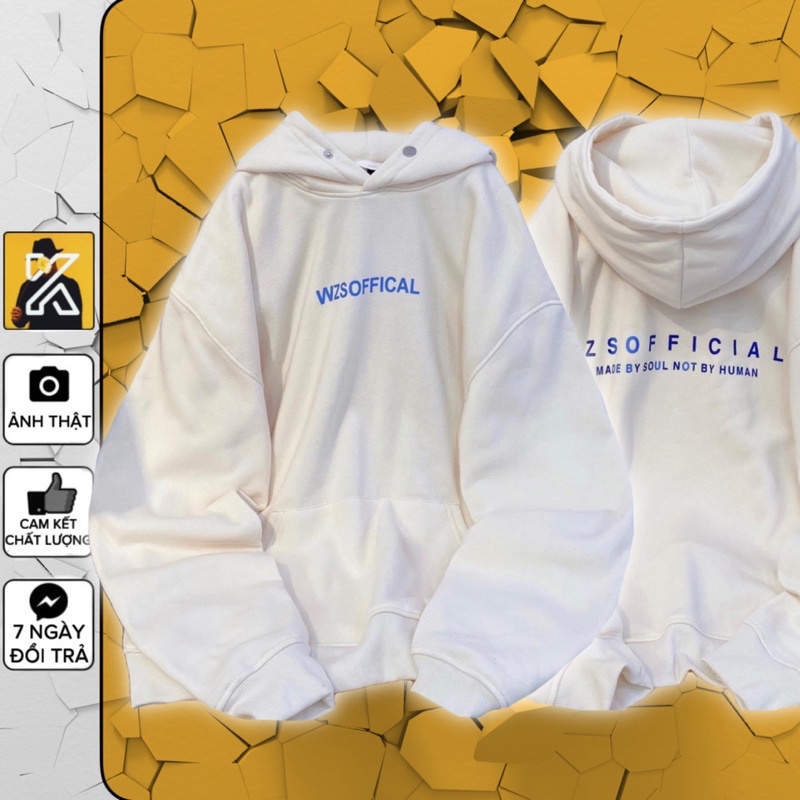 [sẵn] Áo Hoodie Dáng Rộng WZS OFFICAL Pqk [ nam nữ mặc ]