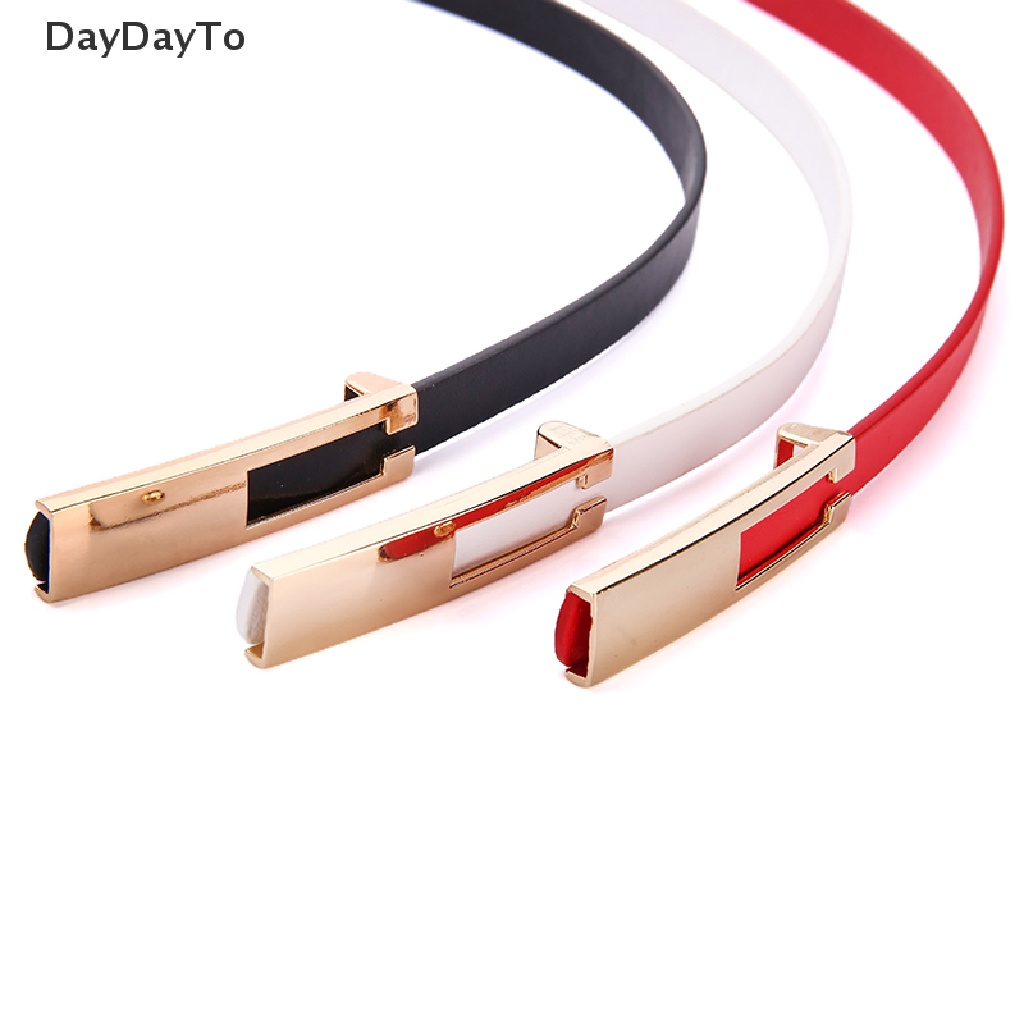 Thắt Lưng Mỏng Khóa Kim Loại Kiểu Cổ Điển Cho Nữ