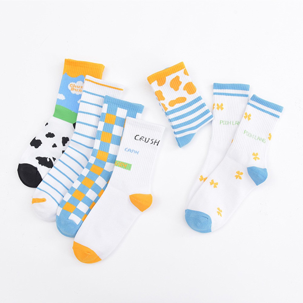 Vớ Cotton Họa Tiết Sọc Ngang Nhiều Màu Thời Trang Cho Nữ Sau2Life