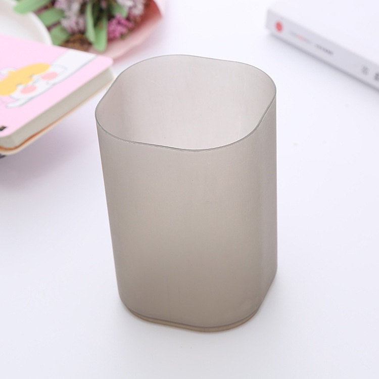 Ống đựng bút để bàn trong suốt cute chất liệu nhựa acrylic nhám tiện dụng, hộp đựng bút để bàn học sinh