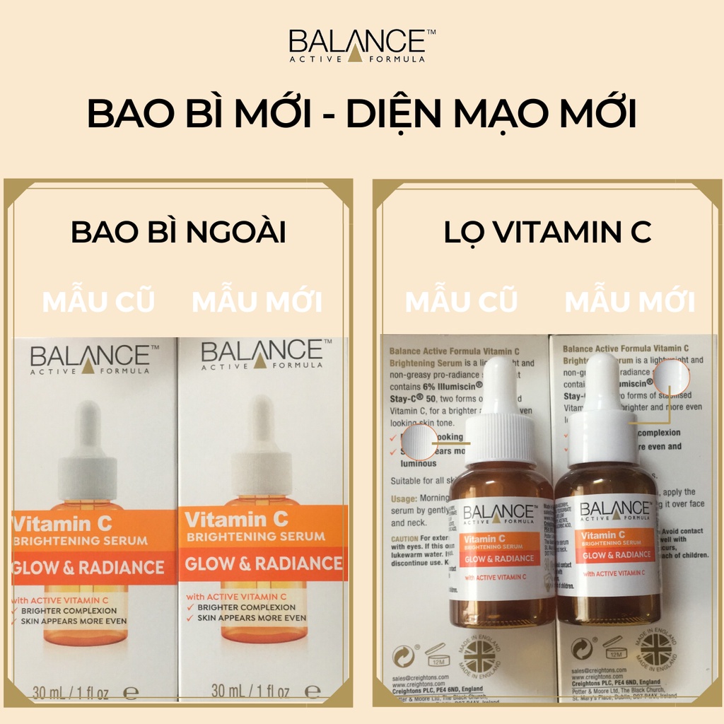 [Chính Hãng] Tinh chất sáng da, giảm thâm VitaminC Balance Active Formula VitaminC Brightening Serum 30ml | BigBuy360 - bigbuy360.vn