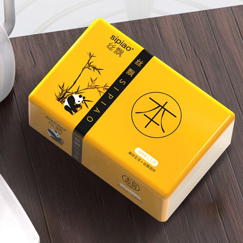 Khăn giấy ăn gấu trúc sipiao 300 tờ 3 lớp Gôn đồ chơi