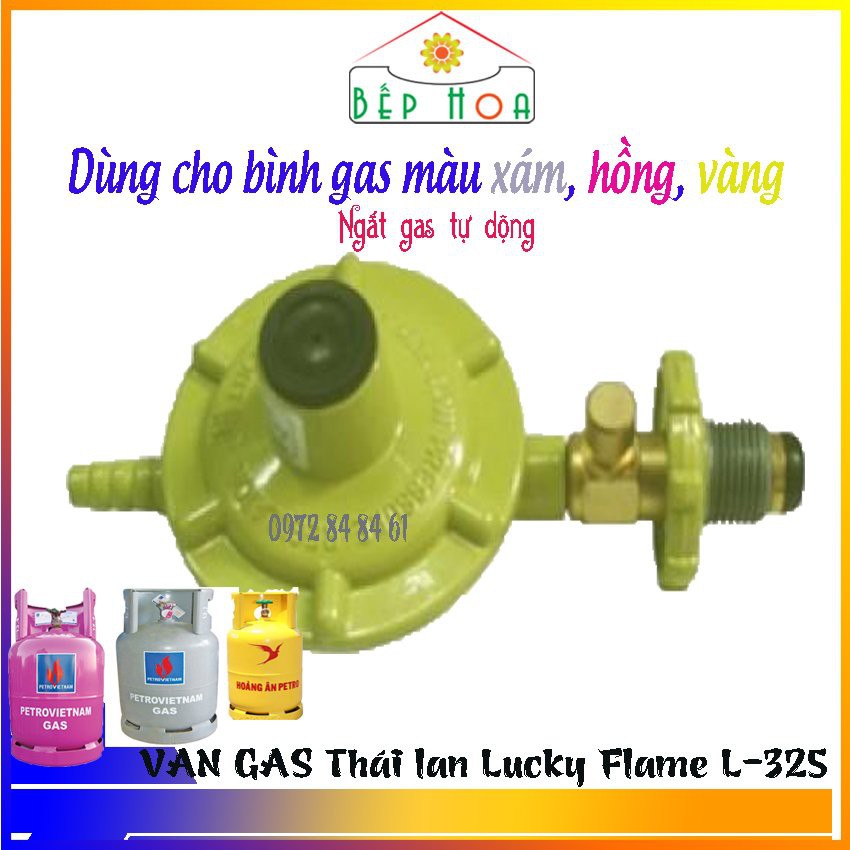 Van gas thấp áp Lucky Flame Thái Lan L-325 - An toàn - Tiết kiệm - Chống nổ - Chính hãng/van gia đình/ ngắt ga - Bếp Hoa