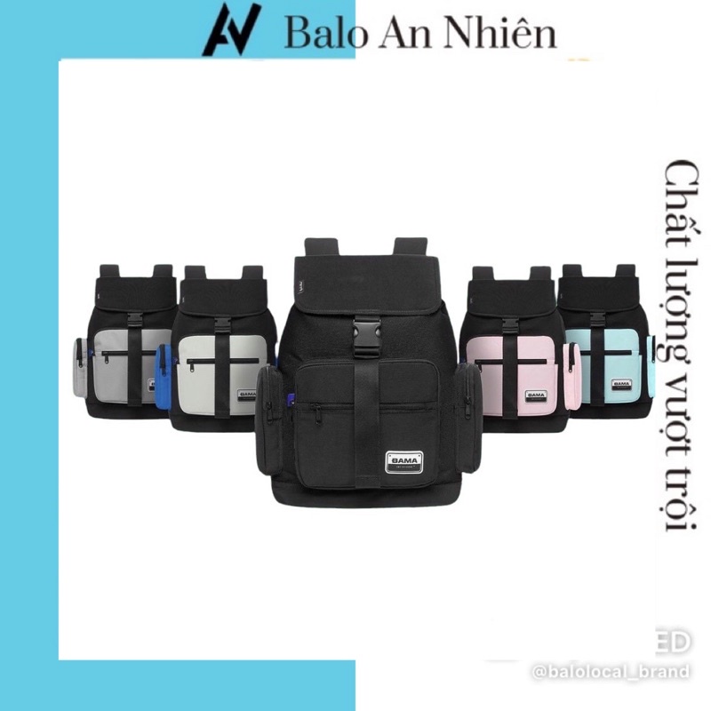 Balo Đi Học Local Brand Bama Backpack Chống Nước (Full Tag Và Giấy Thơm)