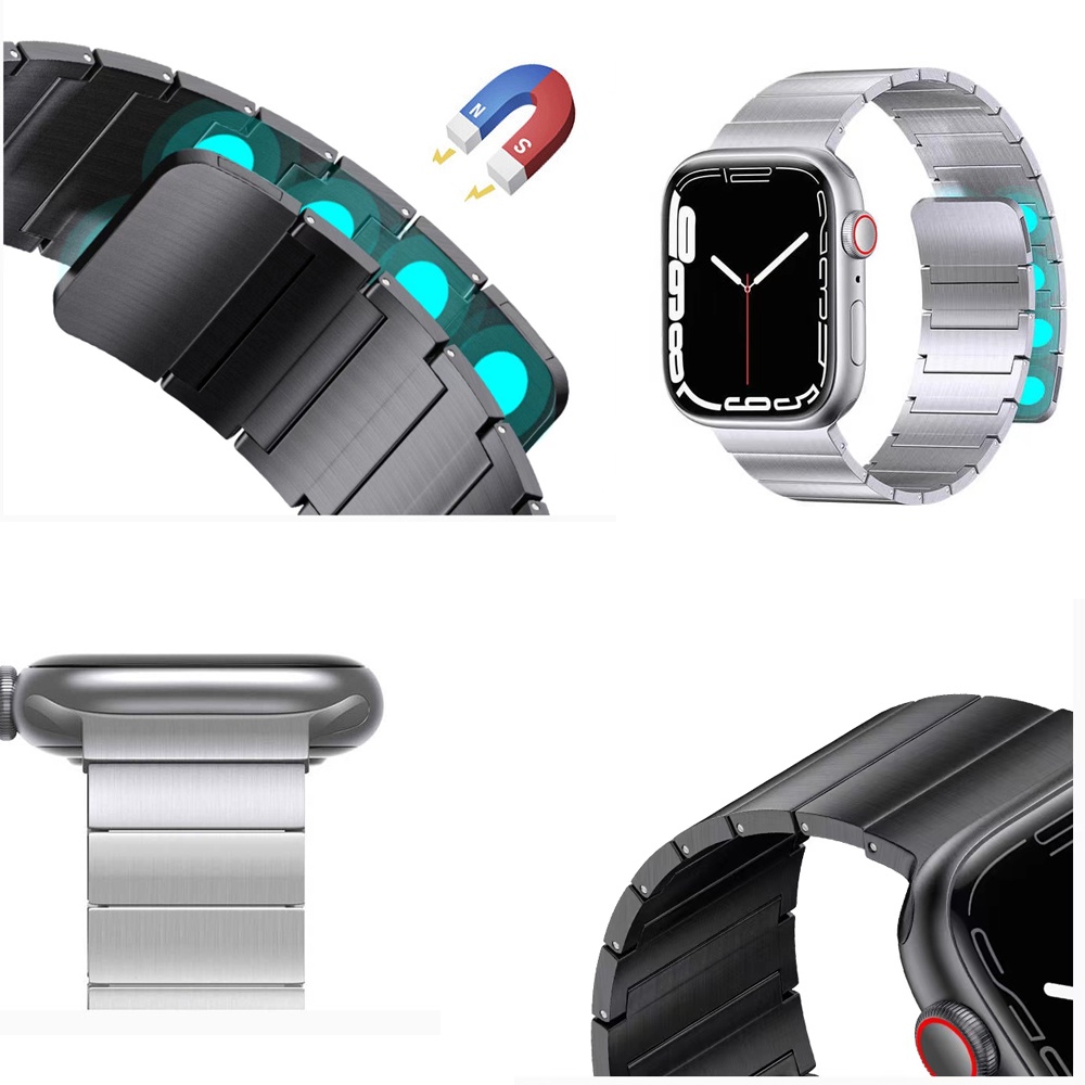 Dây Đeo Bằng Thép Không Gỉ Từ Tính Cho iwatch series 7 6 5 4 SE 3 2 1 45mm 41mm 40mm 44mm 42mm 38mm