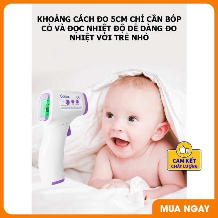 [Tặng Pin] Nhiệt kế điện tử, máy đo thân nhiệt hồng ngoại đo trán AD-801 Thích hợp sử dụng trong gia đình