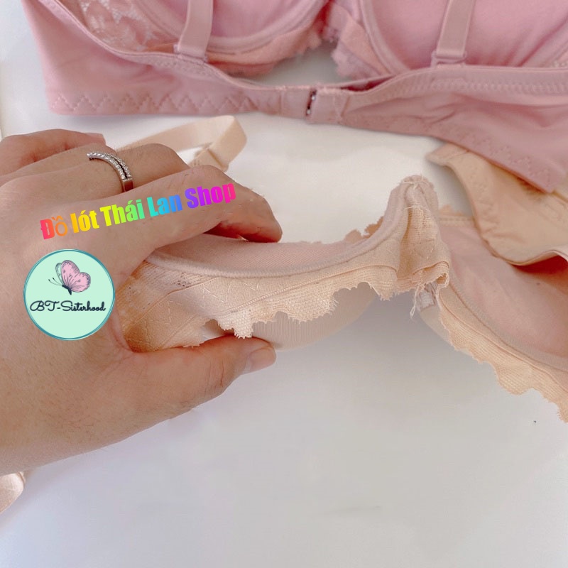 Áo lót nữ Sister hood 2227 Thái Lan có gọng, mút dày 3.5cm nâng ngực , form CUP A, áo ngực viền ren trẻ trung, LAVENUSA