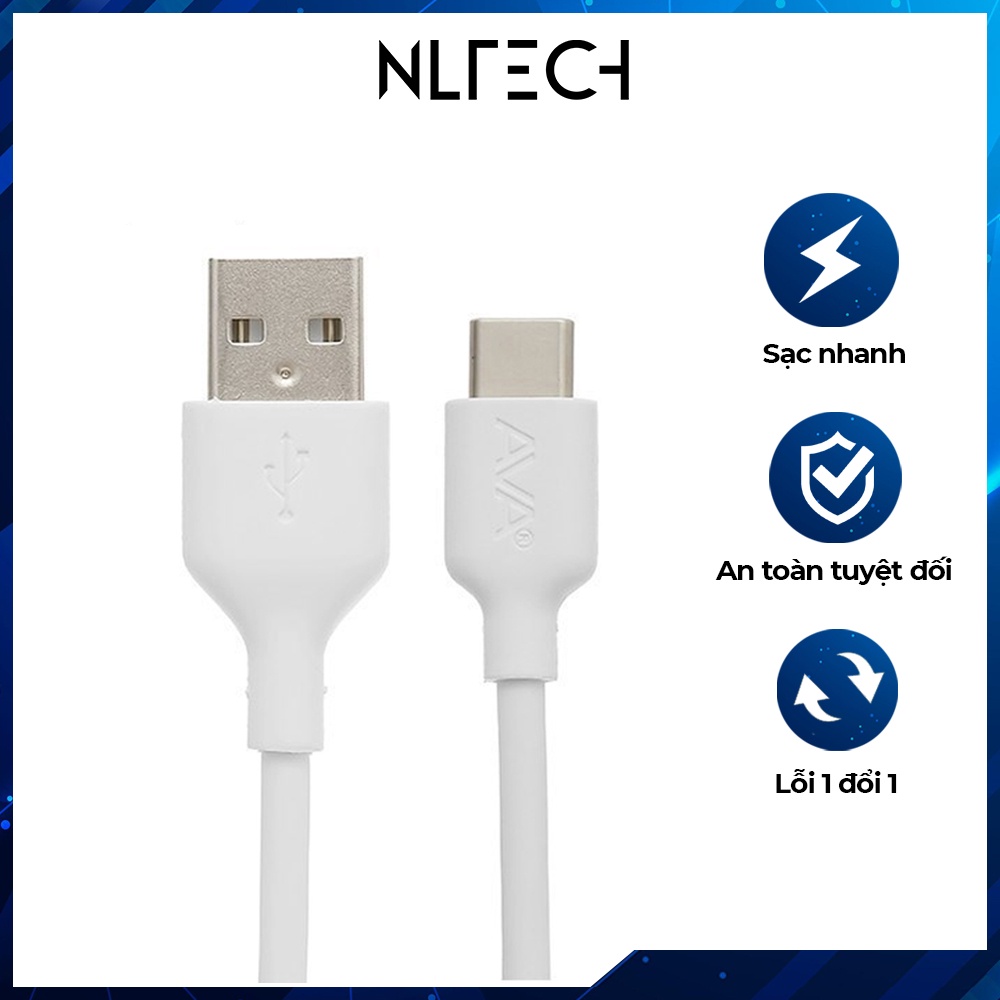 Cáp  sạc Type C 20cm AVA NLT-458