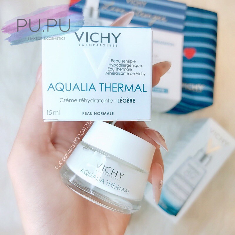 Kem dưỡng ẩm Vichy Aqualia Thermal mini 15ml tách set