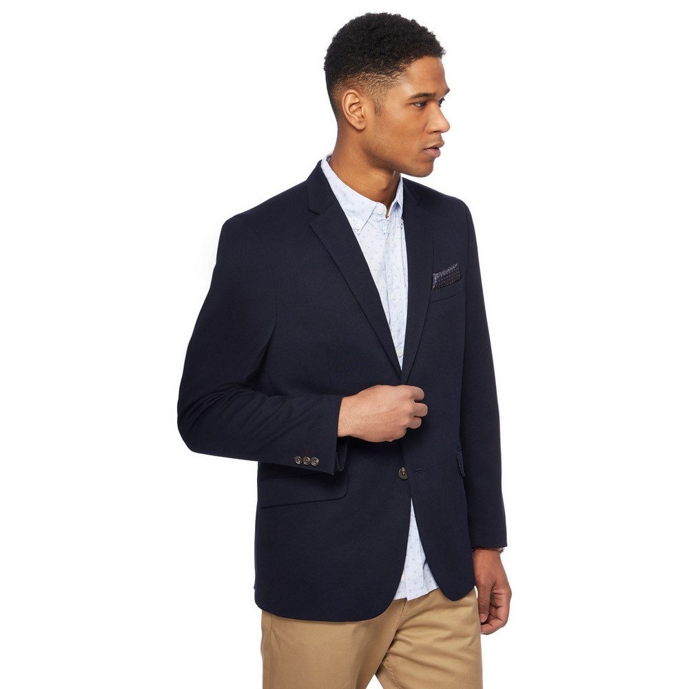 himmode - Áo Blazer nam cao cấp vải cotton gai thô đứng dáng xuất Anh RacingGreen