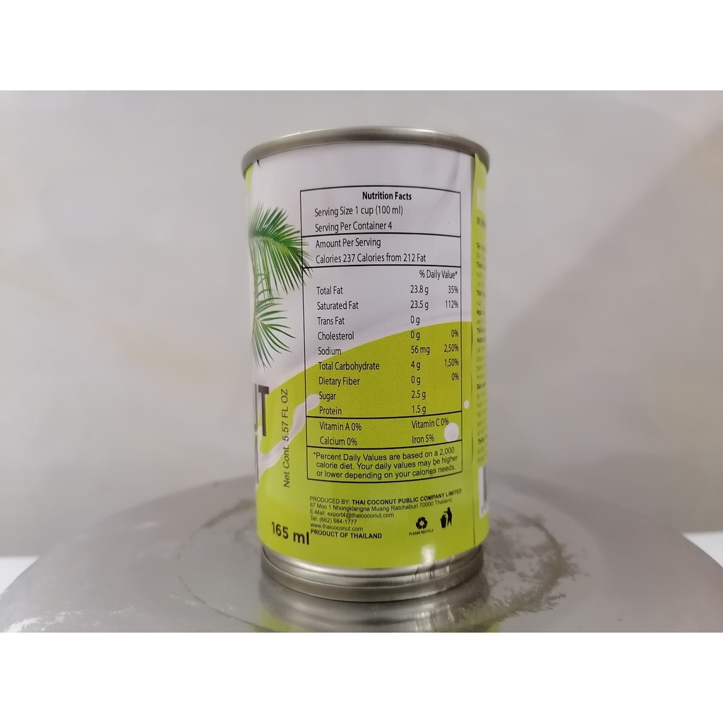 [Hộp Nhỏ 165ml (DỪA XIÊM)] NƯỚC CỐT DỪA ĐẬM ĐẶC [Thailand] EUFOOD Coconut Cream (euf-hk)