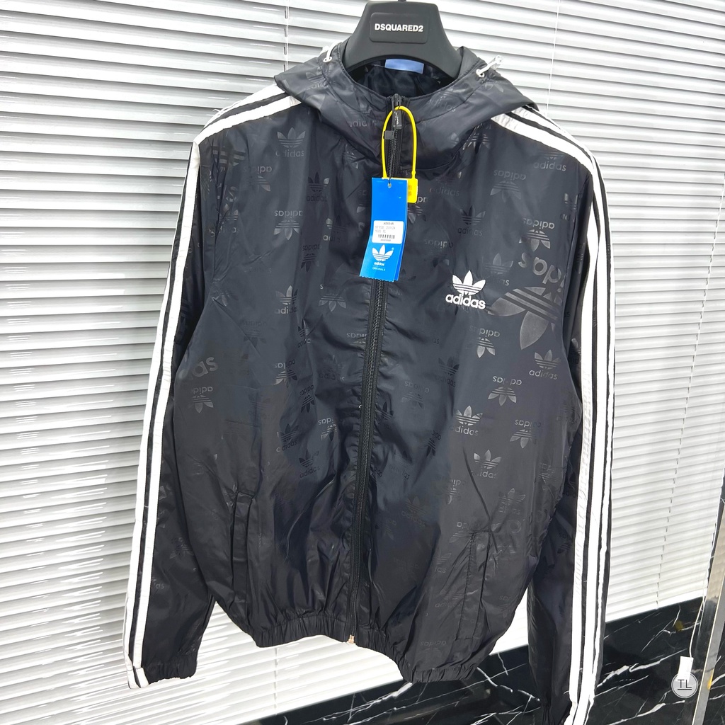 🔥Hot🔥Áo khoác gió Adidas họa tiết monogram chìm hot trend Nam nữ New 2022