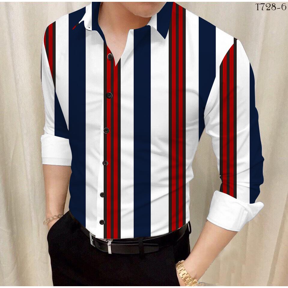 Áo sơ mi tay dài, áo sơ mi dài tay nam chất lụa chống nhăn size M L XL XXL