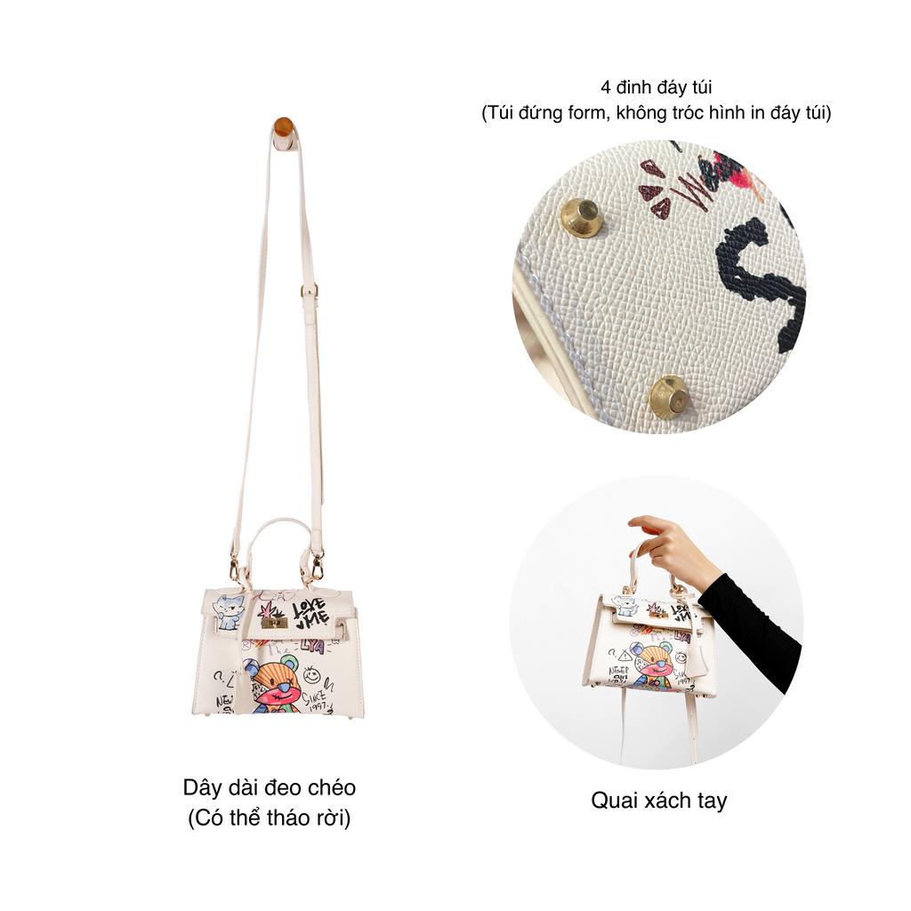 Túi Xách Nữ Nhỏ Gọn Hoạ Tiết Cá Tính CHIPVN - B934