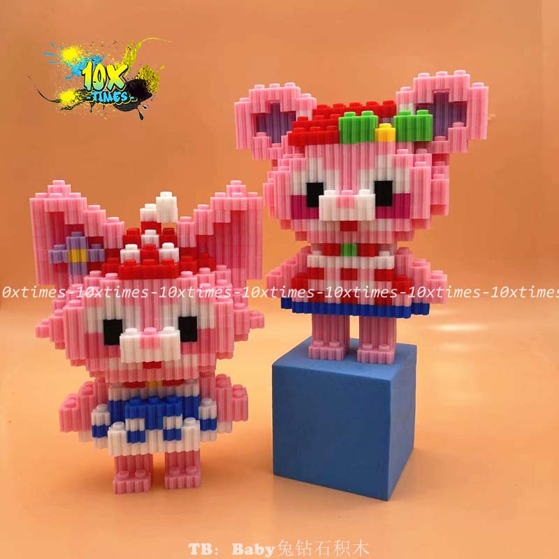 (15cm) mô hình lắp ráp cáo thỏ stella lou đứng cute dễ thương  tặng sinh nhật bạn gái