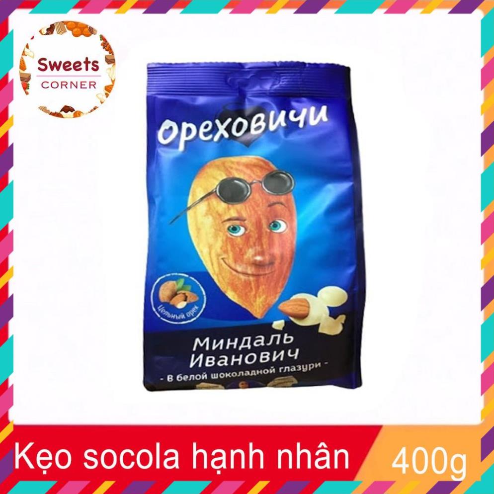 [ Đồ Ăn Vặt ] Kẹo socola nhân hạnh nhân Orekhovichi Almond Nga 400g