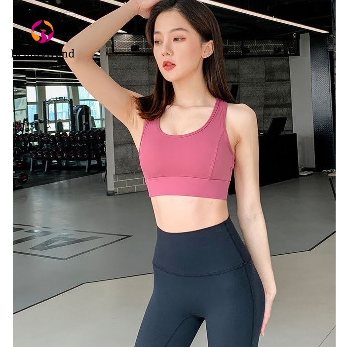 Áo ngực tập yoga có khóa cài lưng co giãn thoải mái cho nữ