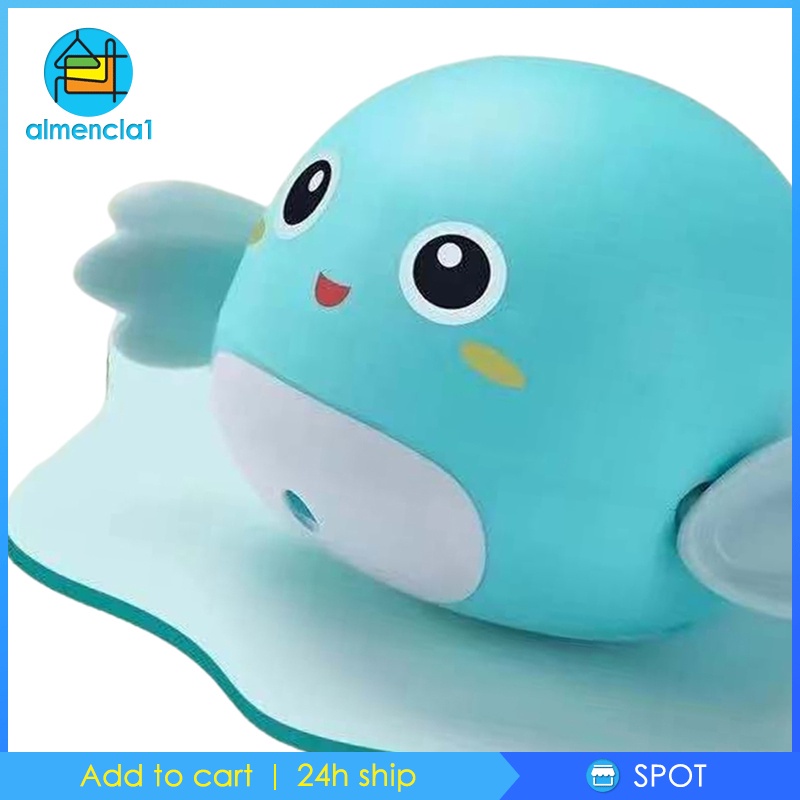 [ALMENCLA1] Toddler Bath Toys Water Game Wind Up Whale Floating Bathtub Toys