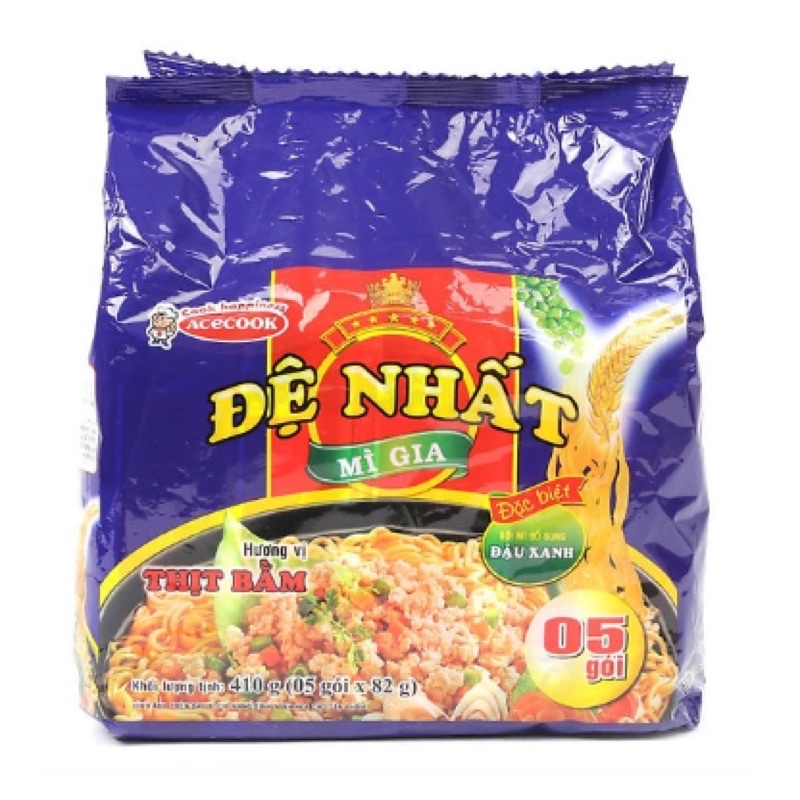 Lô 5 gói mì đệ nhất thịt bằm 82g