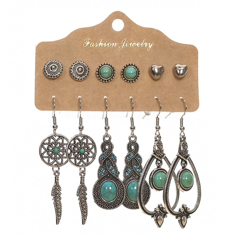 Hoa tai đi biển nhiều màu sắc phong cách boho cá tính mới mẻ M003