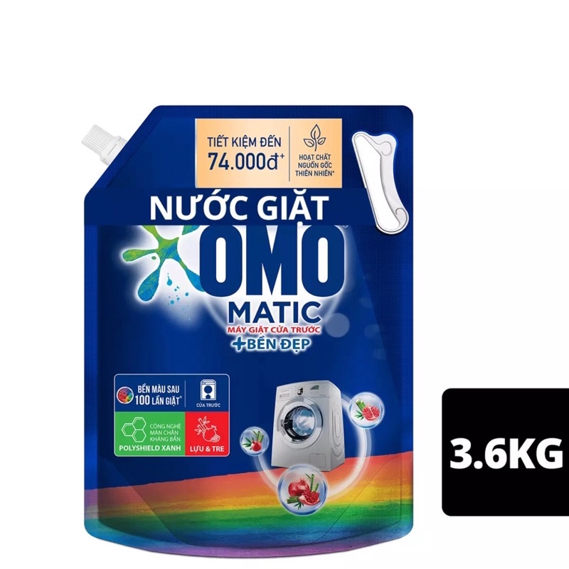 Nước giặt OMO Matic Giữ Màu cho máy giặt cửa trước 3,6kg