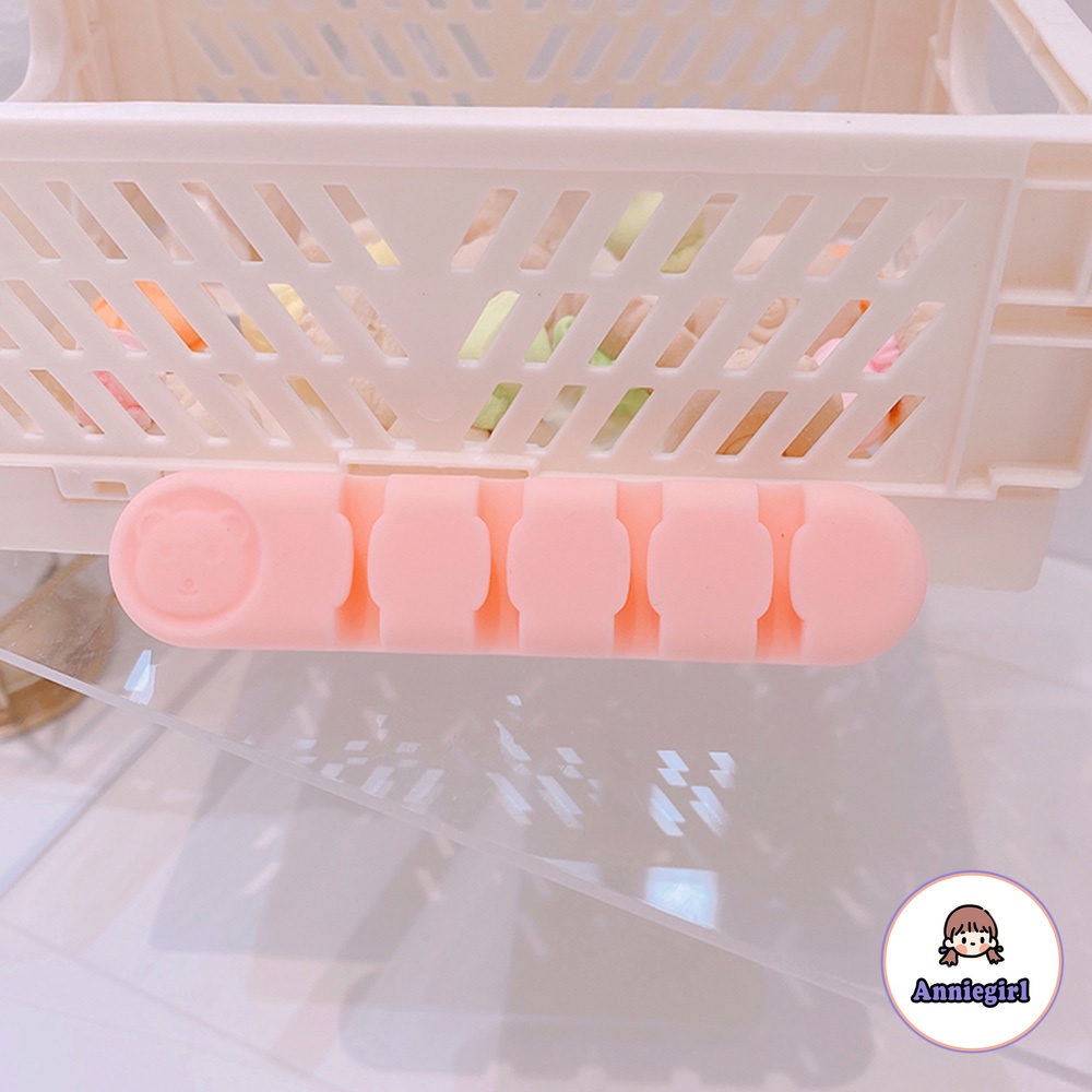 Dụng cụ sắp xếp dây cáp USB/ tai nghe/ cáp sạc bằng silicone tiện lợi