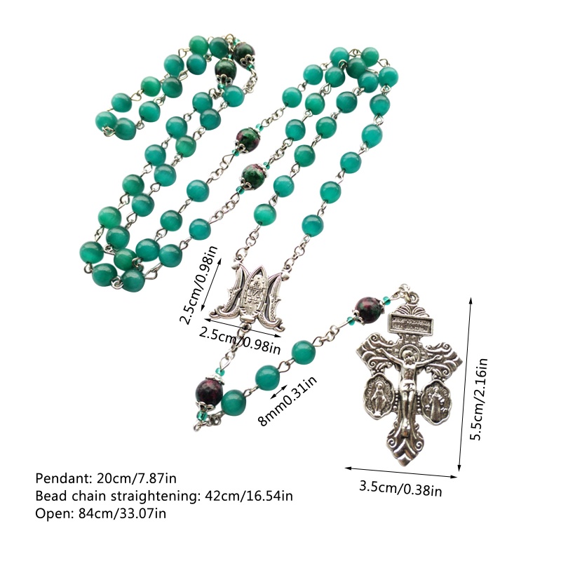 Hạt Xâu Chuỗi Hình Thánh Giá Kèm Vòng cổ Jesus Crucifix