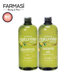 [Combo2] Dầu Gội và Gel Tắm Chiết Xuất Olive Farmasi 375ml/chai