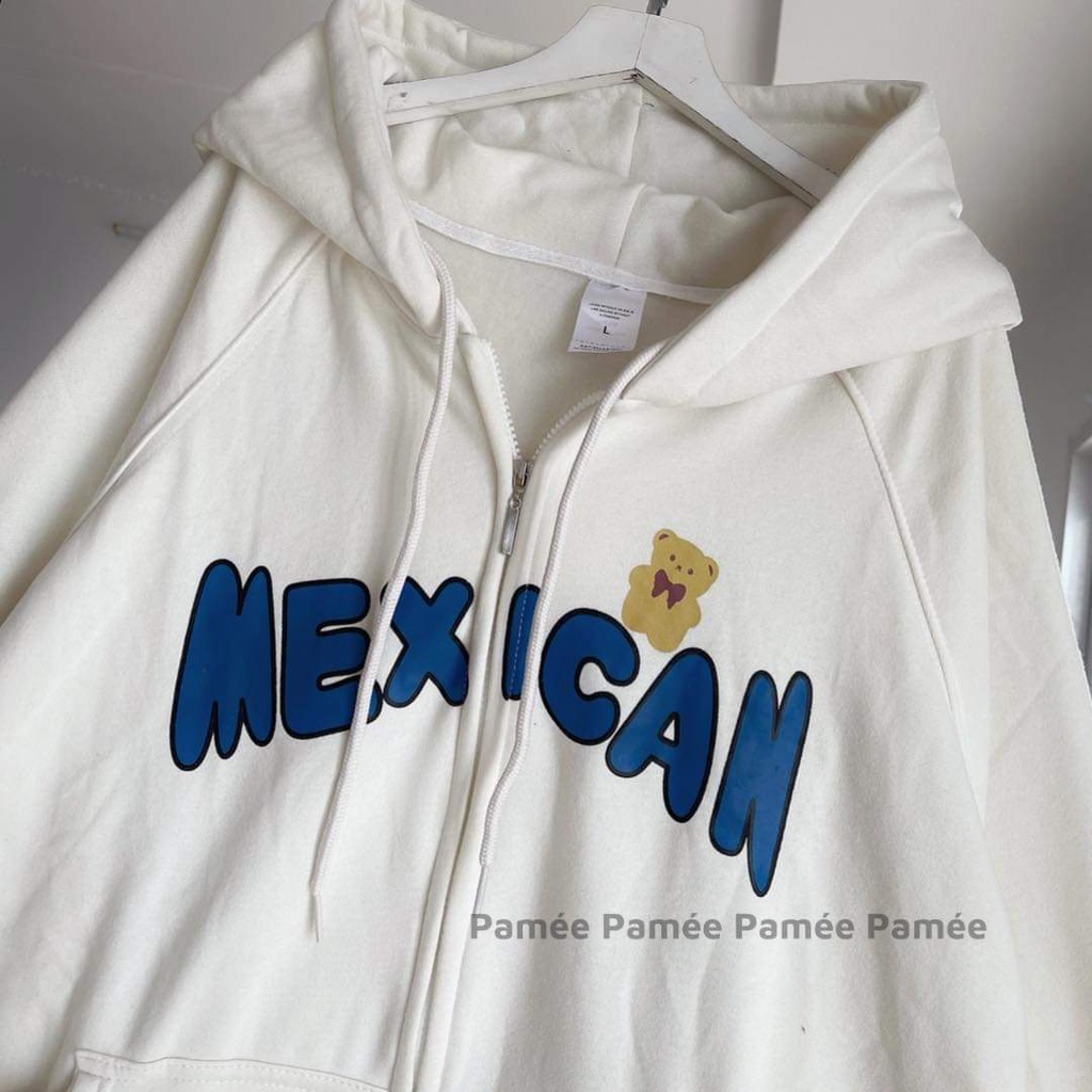 Áo khoác nỉ hoodie Form rộng chữ MEXICAN
