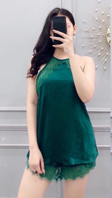 [SALE 30%] Đồ ngủ satin cổ yếm | BigBuy360 - bigbuy360.vn