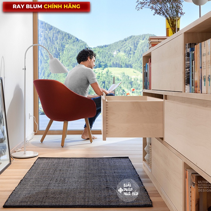 Ray trượt Blum chính hãng, ray trượt TANDEM 560F5000B giảm chấn, mở toàn phần, tải trọng 30kg
