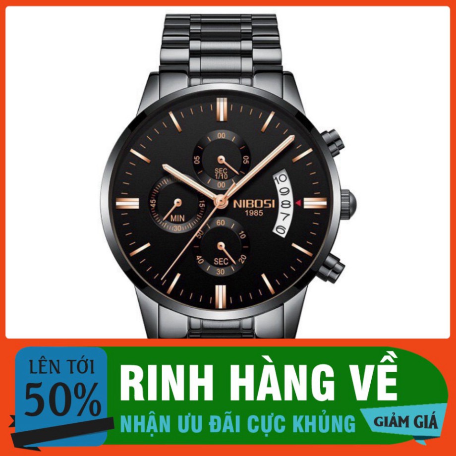 SALE KHÔ MÁU [Tặng vòng tay]Đồng hồ nam NIBOSI chính hãng NI2309 tặng dụng cụ tháo chốt @@@