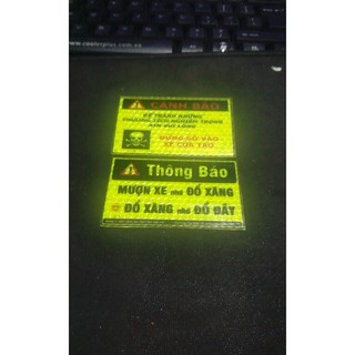 tem xe combo 2 logo phản quang