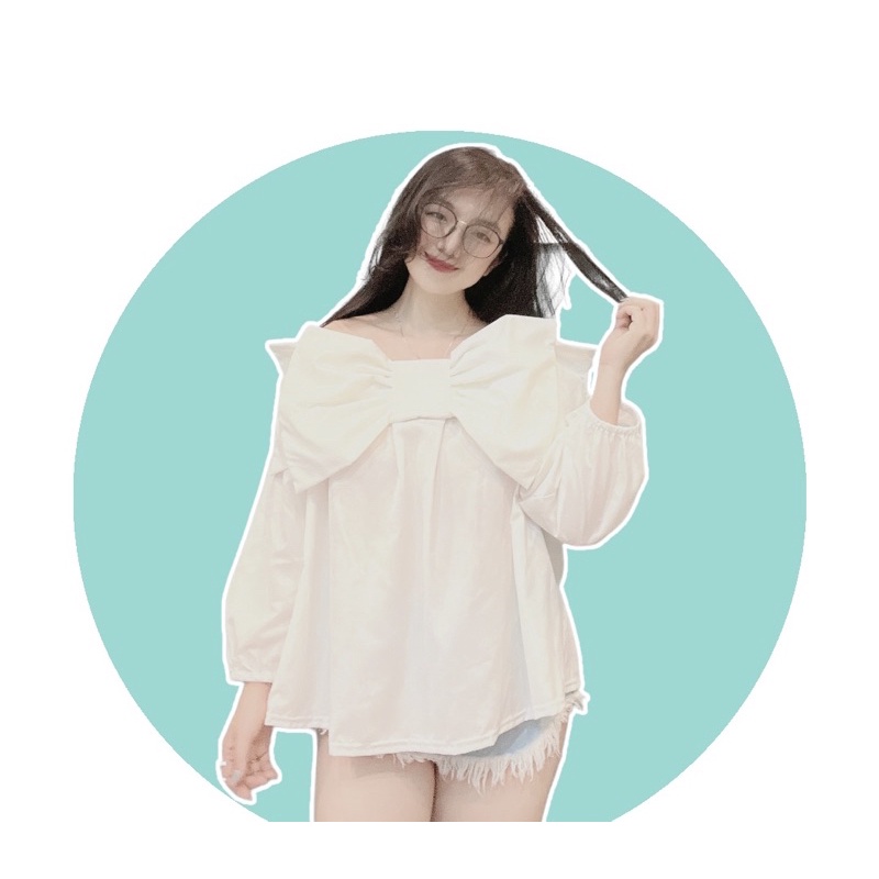 Áo nơ to bigsize cao cấp ảnh thật chubby89-1022